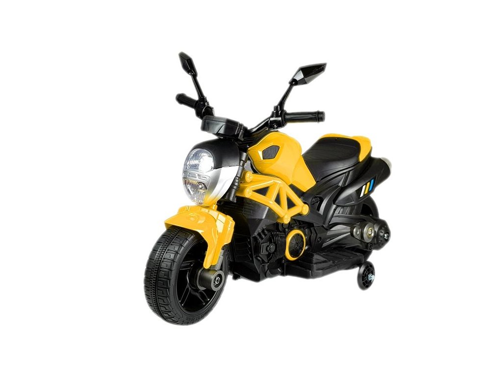 recenze Dětská elektrická motorka GTM188 žlutá - ElektrickéAutíčko.cz