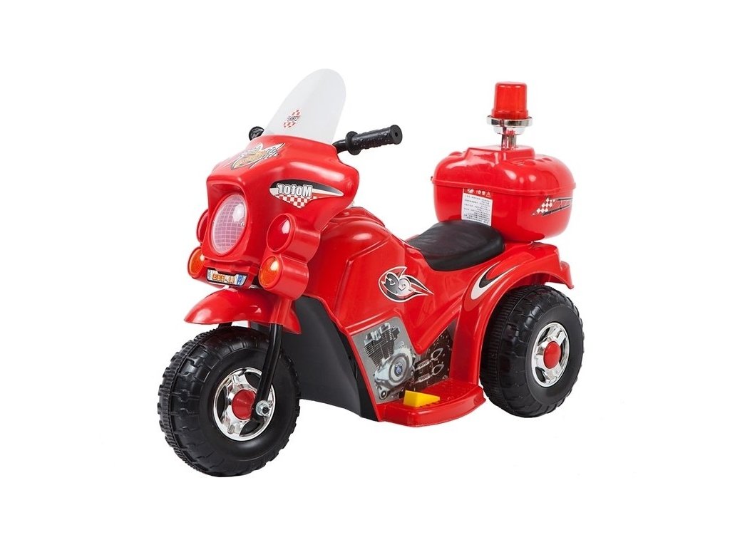 recenze Dětská elektrická motorka Policie červená - ElektrickéAutíčko.cz
