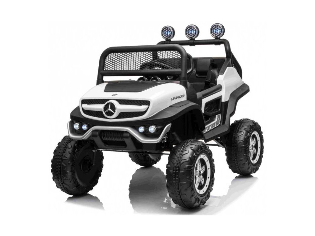 recenze Dětské elektrické autíčko Buggy Mercedes-Benz Unimog 4x4 bílé - ElektrickéAutíčko.cz