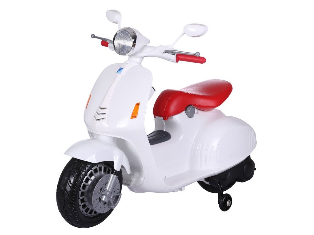 recenze Dětská elektrická motorka Vespa bílá - ElektrickéAutíčko.cz