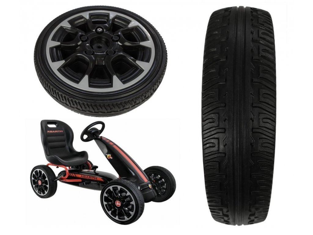 recenze Náhradní kolo EVA na šlapací motokáru Abarth - ElektrickéAutíčko.cz