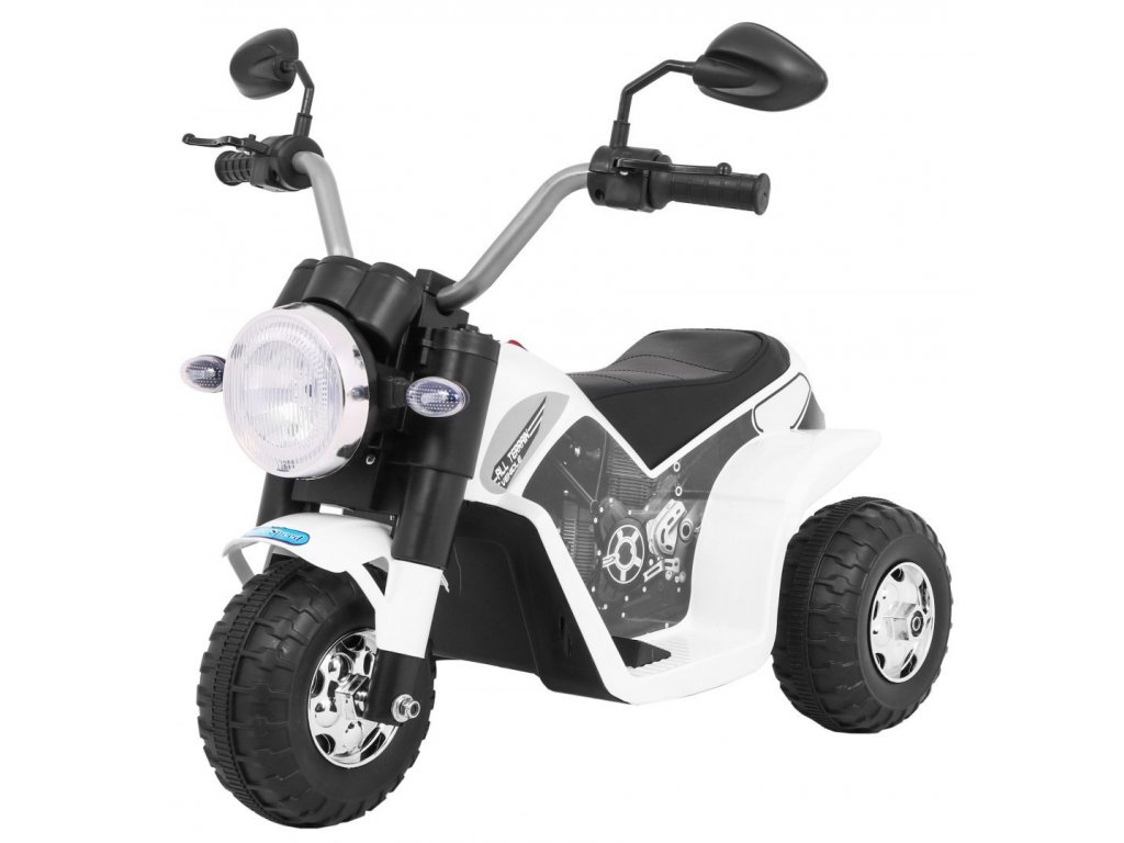 recenze Dětská elektrická motorka MiniBike bílá JC916 - ElektrickéAutíčko.cz