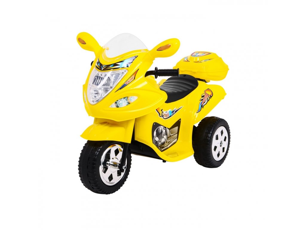 recenze Dětská elektrická motorka skútr žlutý - ElektrickéAutíčko.cz