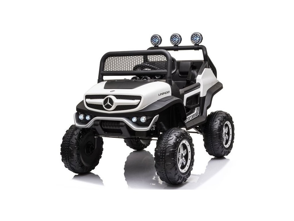 recenze Dětské elektrické autíčko Mercedes-Benz Unimog S 4x4 bílé - ElektrickéAutíčko.cz