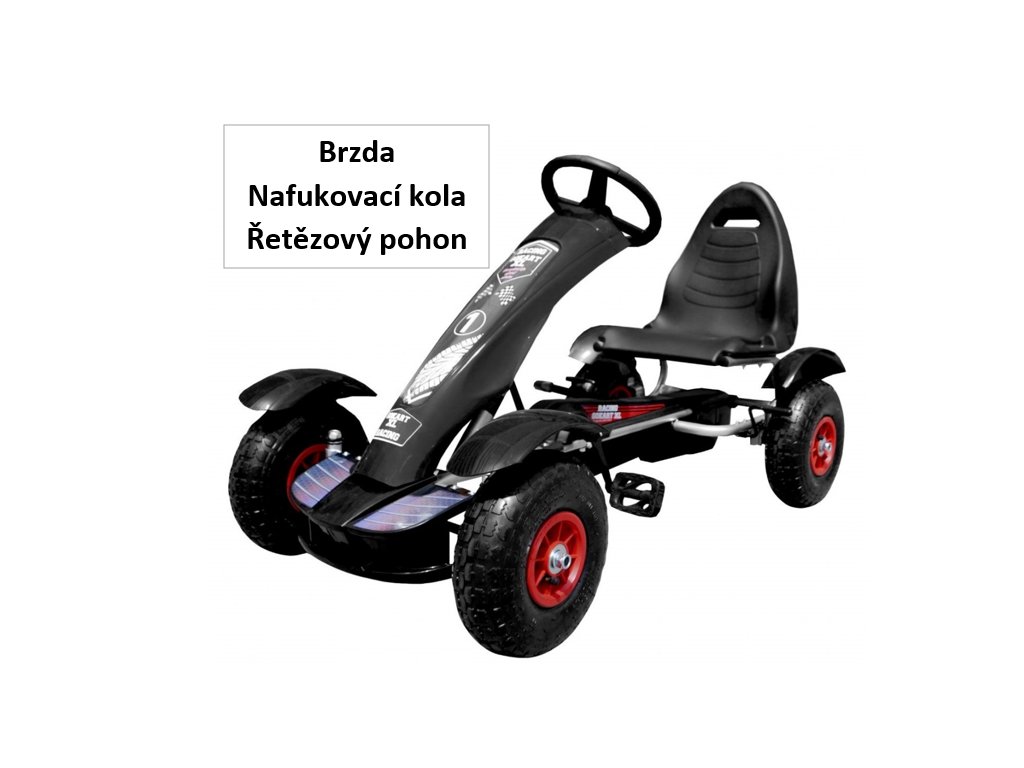 recenze Dětská šlapací motokára formule 01 černá - ElektrickéAutíčko.cz