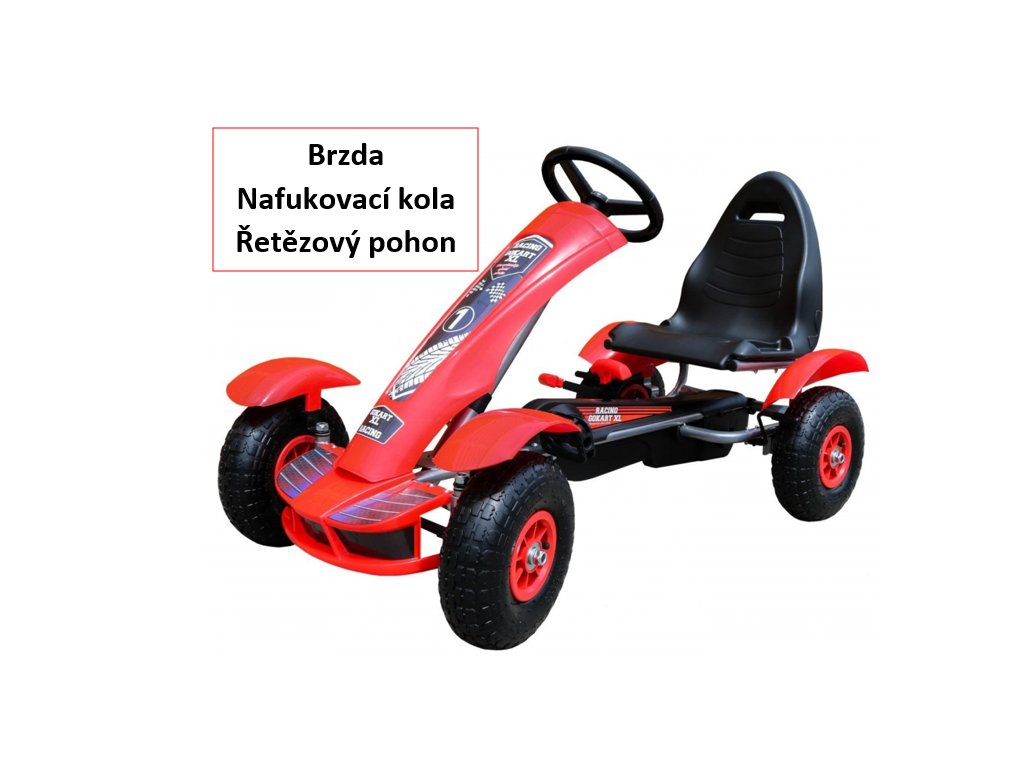 recenze Dětská šlapací motokára formule 01 červená - ElektrickéAutíčko.cz