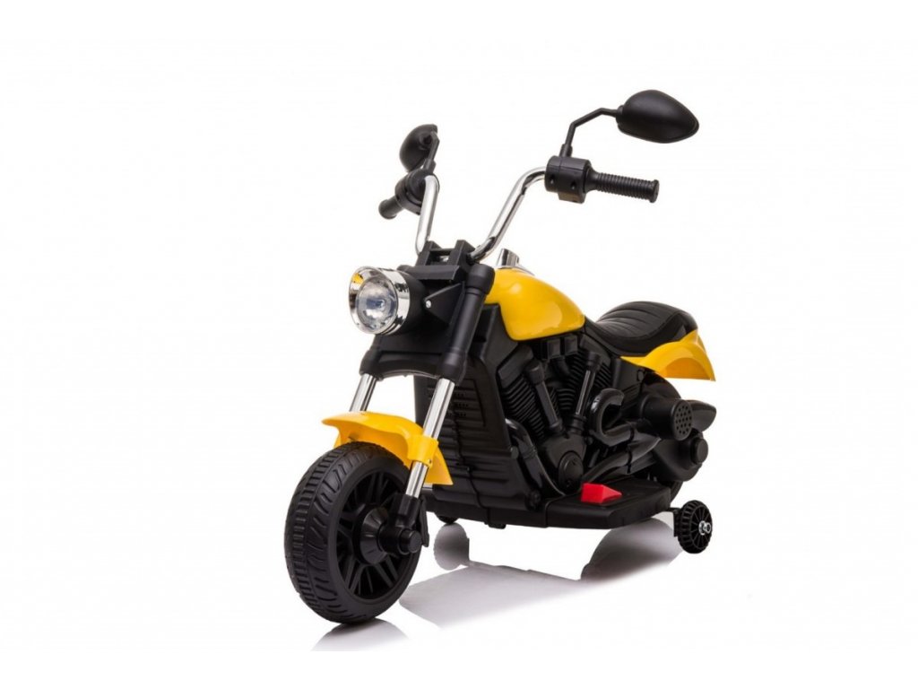 recenze Dětská elektrická motorka Chopper V-Max žlutá - ElektrickéAutíčko.cz